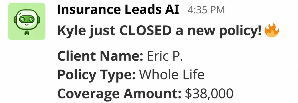 Illustrative lead notification example
