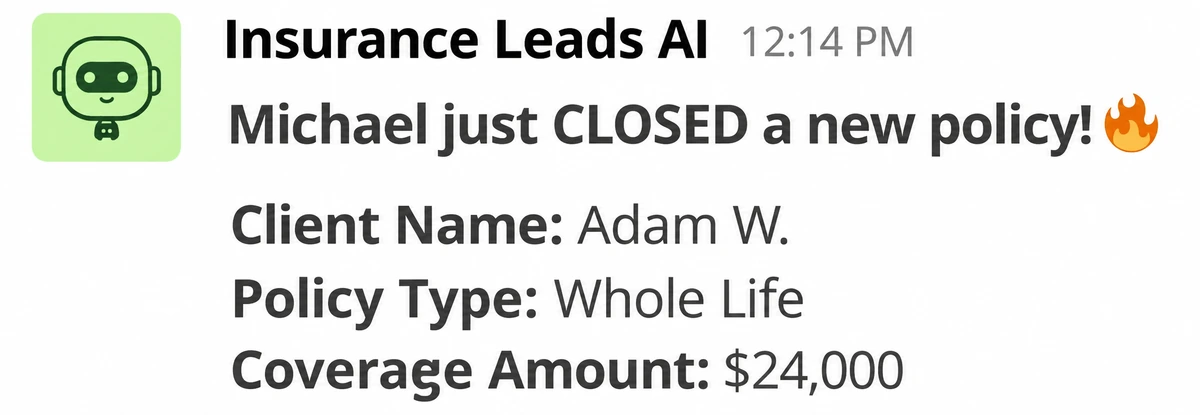 Illustrative lead notification example